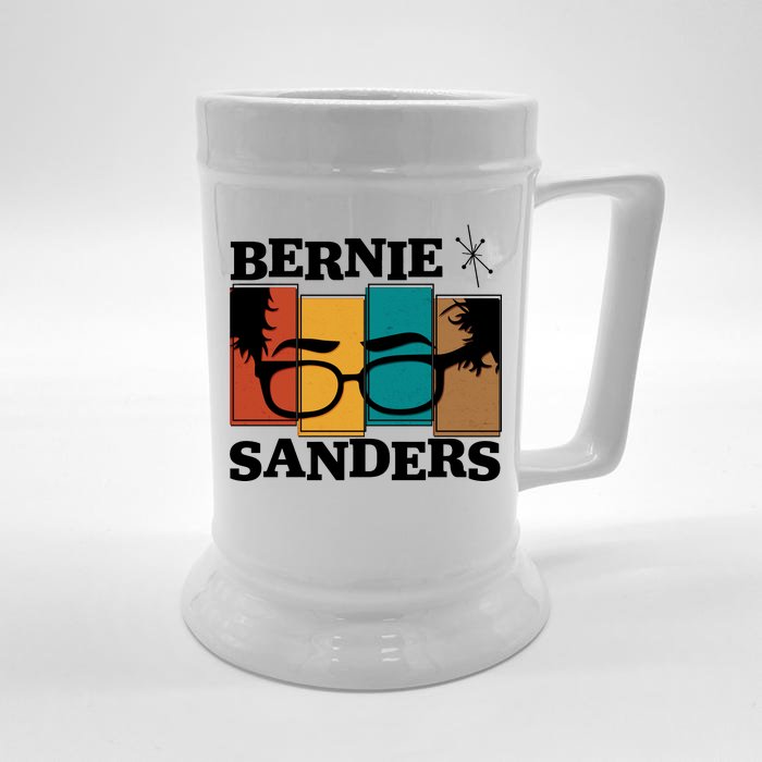 Retro 50's Bernie Sanders Logo Front & Back Beer Stein