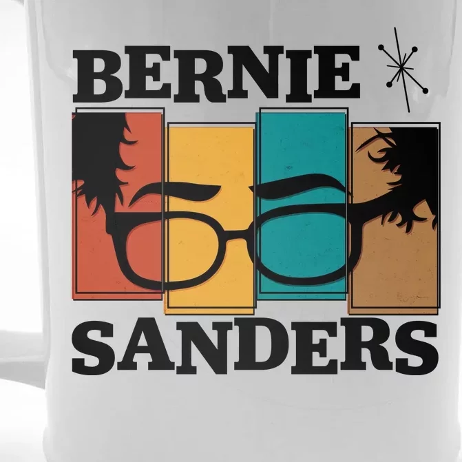 Retro 50's Bernie Sanders Logo Front & Back Beer Stein