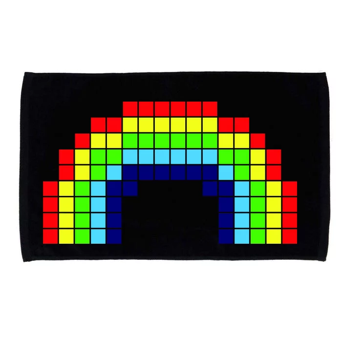 Retro 8 Bit Rainbow Microfiber Hand Towel