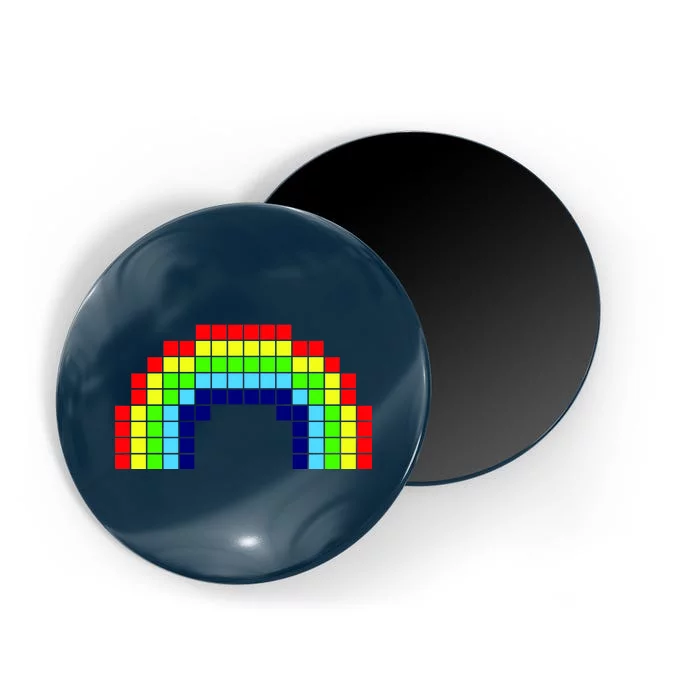 Retro 8 Bit Rainbow Magnet