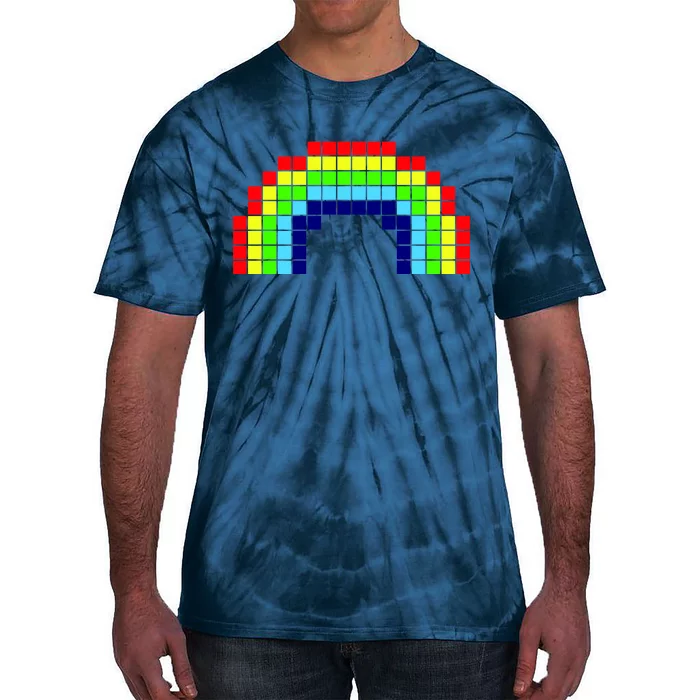 Retro 8 Bit Rainbow Tie-Dye T-Shirt