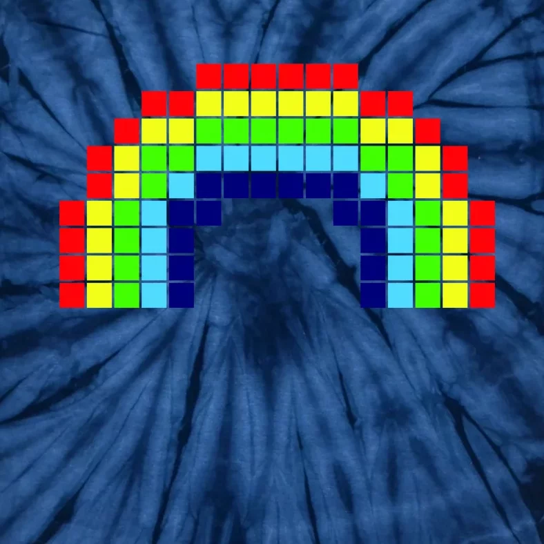 Retro 8 Bit Rainbow Tie-Dye T-Shirt