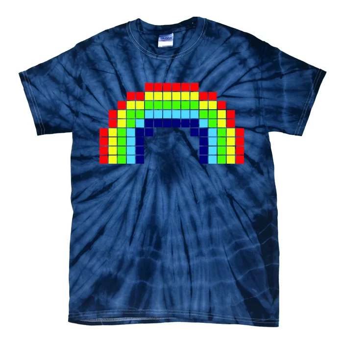 Retro 8 Bit Rainbow Tie-Dye T-Shirt