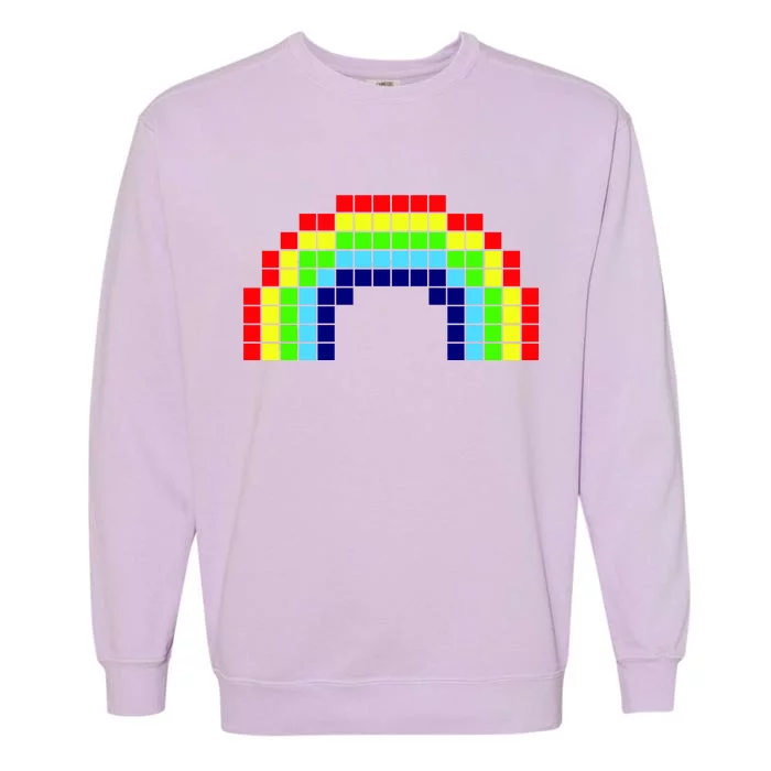 Retro 8 Bit Rainbow Garment-Dyed Sweatshirt