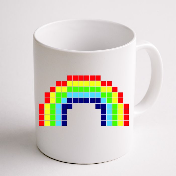 Retro 8 Bit Rainbow Front & Back Coffee Mug