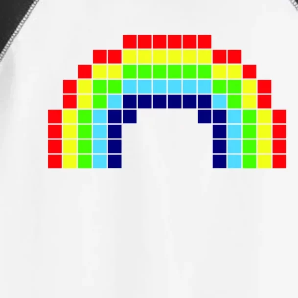 Retro 8 Bit Rainbow Toddler Fine Jersey T-Shirt