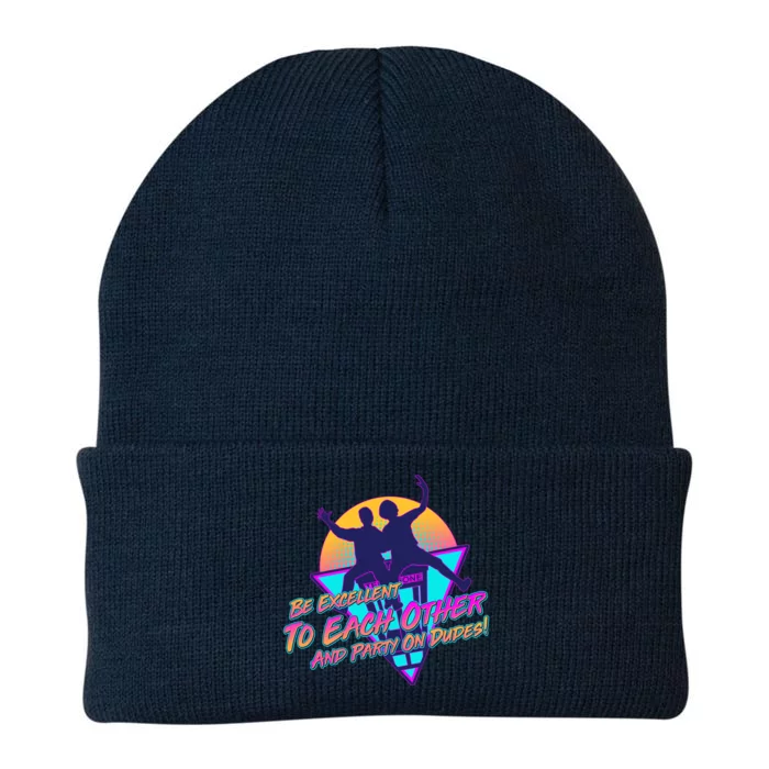 Retro 80's Bill And Ted Be Excellent to Each Other Party On Dudes! Knit Cap Winter Beanie