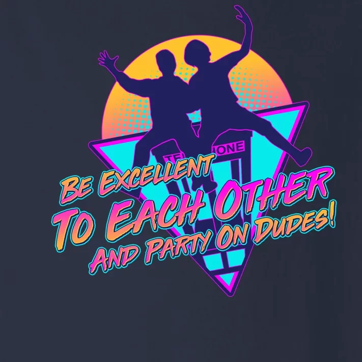 Retro 80's Bill And Ted Be Excellent to Each Other Party On Dudes! Toddler Long Sleeve Shirt