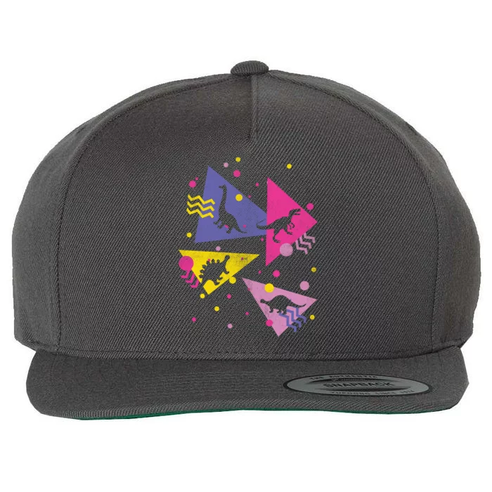 Retro 80's Dinosaurs Wool Snapback Cap