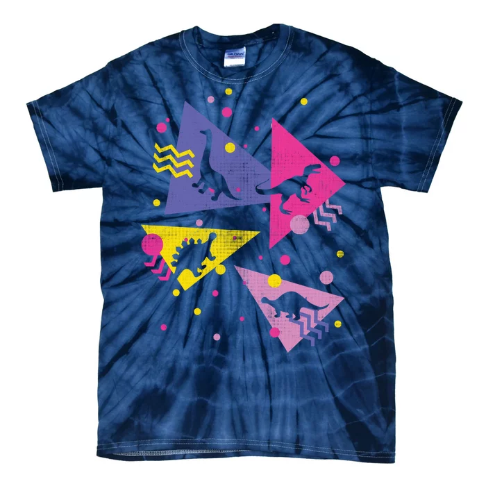 Retro 80's Dinosaurs Tie-Dye T-Shirt