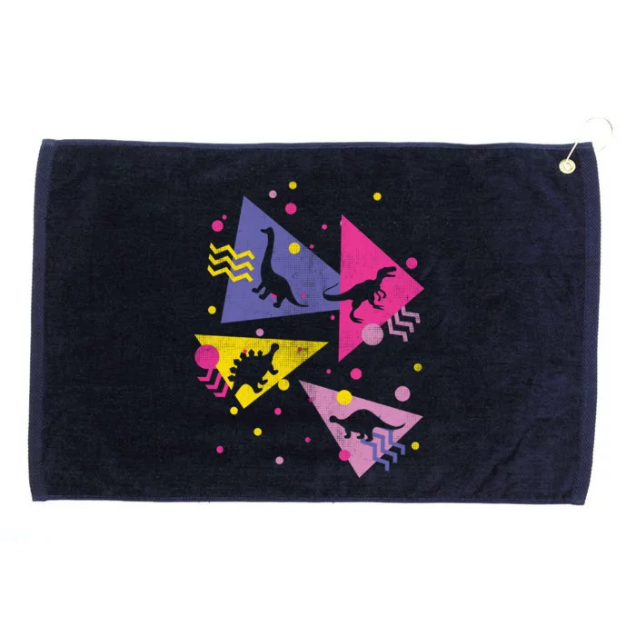 Retro 80's Dinosaurs Grommeted Golf Towel