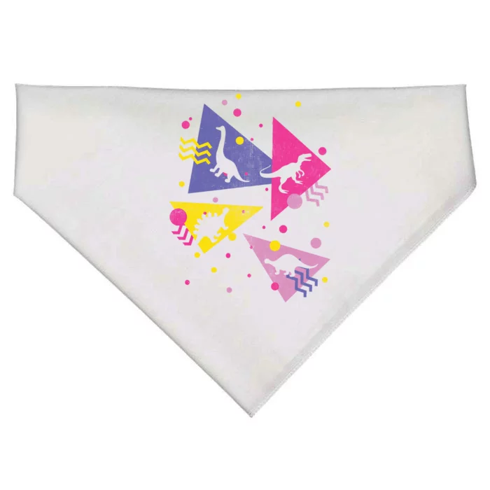 Retro 80's Dinosaurs USA-Made Doggie Bandana