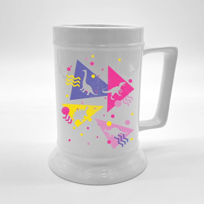 Retro 80's Dinosaurs Front & Back Beer Stein