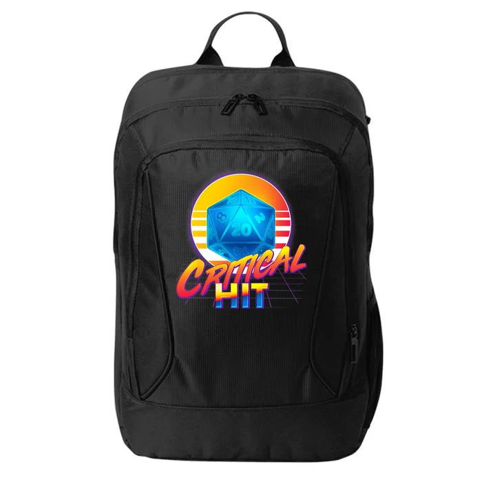 Retro 80's DnD Critical Hit City Backpack