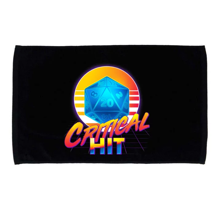 Retro 80's DnD Critical Hit Microfiber Hand Towel