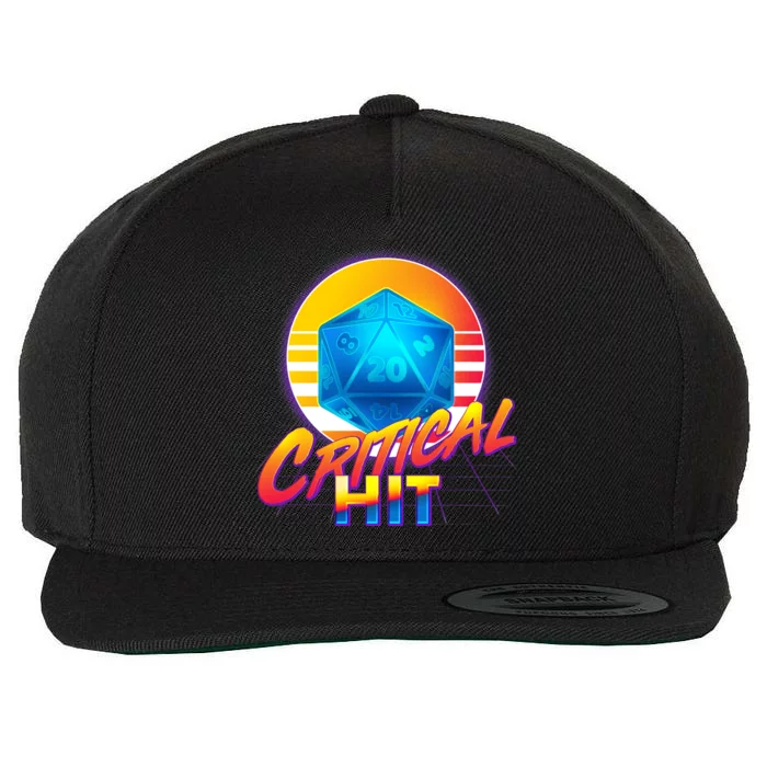 Retro 80's DnD Critical Hit Wool Snapback Cap