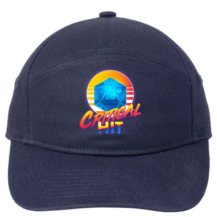 Retro 80's DnD Critical Hit 7-Panel Snapback Hat