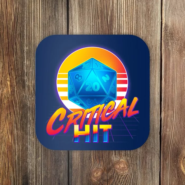 Retro 80's DnD Critical Hit Coaster