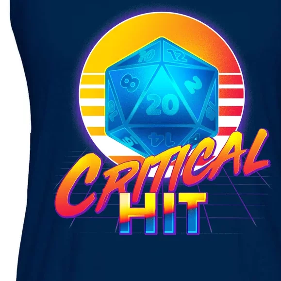 Retro 80's DnD Critical Hit Ladies Essential Flowy Tank