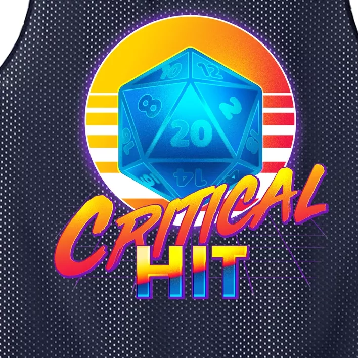 Retro 80's DnD Critical Hit Mesh Reversible Basketball Jersey Tank