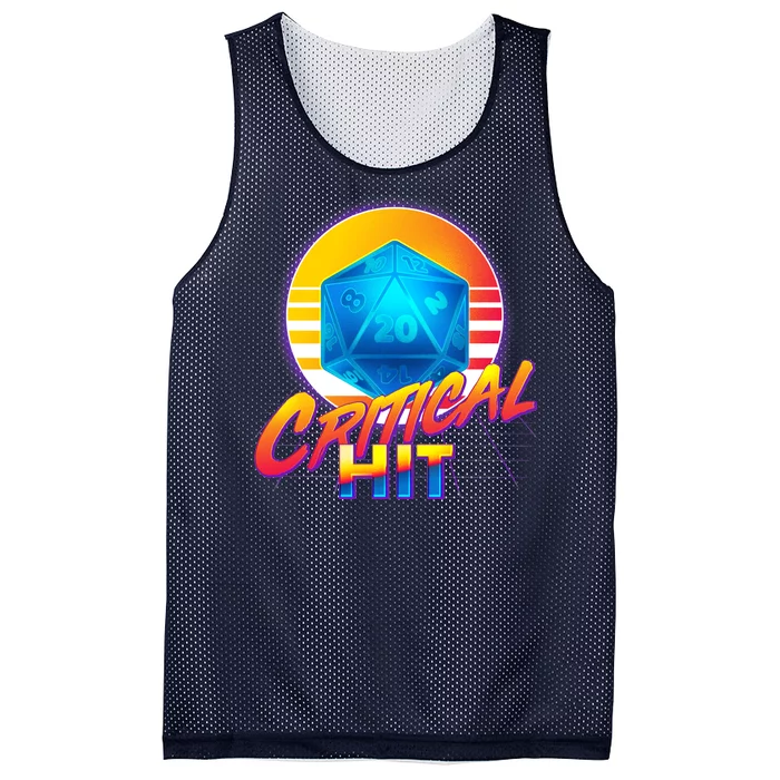 Retro 80's DnD Critical Hit Mesh Reversible Basketball Jersey Tank