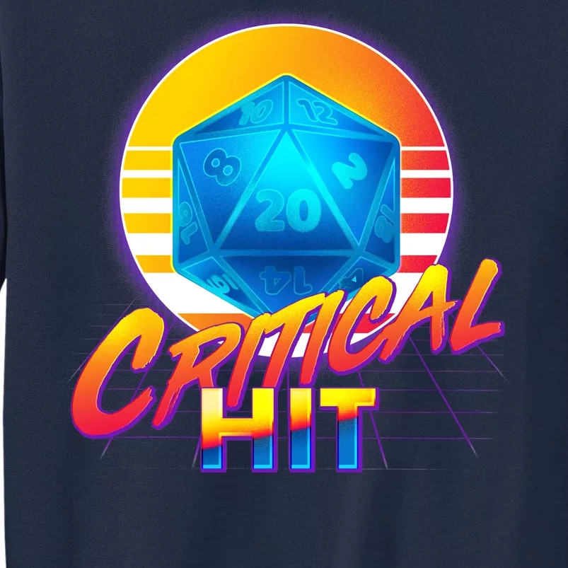 Retro 80's DnD Critical Hit Tall Sweatshirt