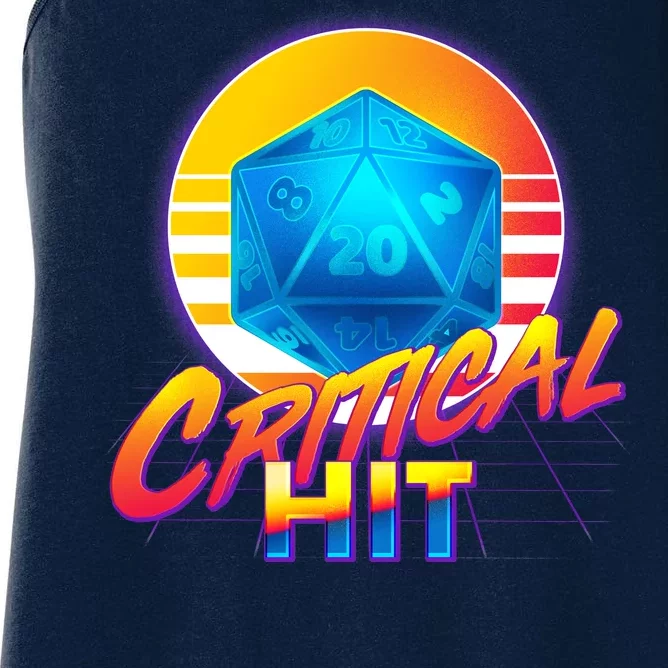 Retro 80's DnD Critical Hit Women's Racerback Tank