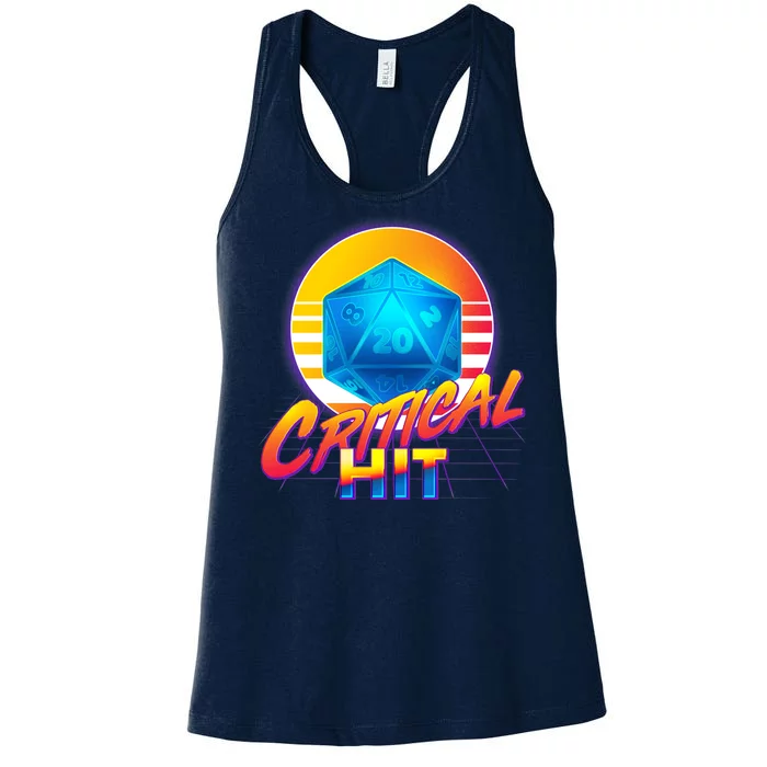 Retro 80's DnD Critical Hit Women's Racerback Tank