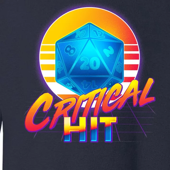 Retro 80's DnD Critical Hit Toddler Sweatshirt