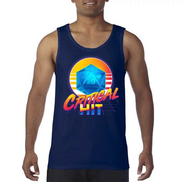 Retro 80's DnD Critical Hit Tank Top