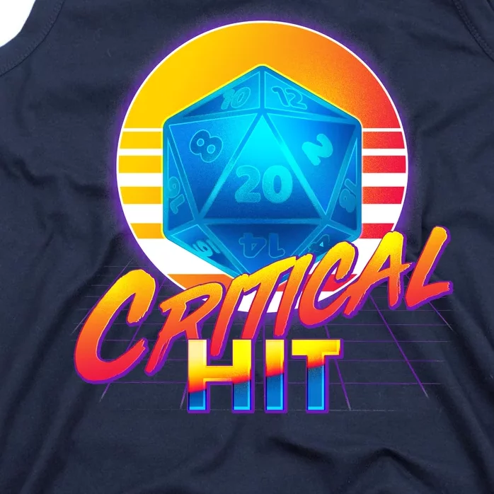 Retro 80's DnD Critical Hit Tank Top