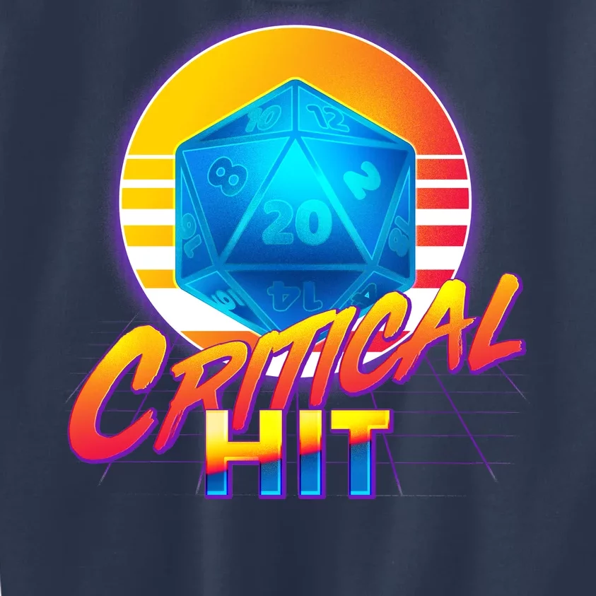 Retro 80's DnD Critical Hit Kids Sweatshirt