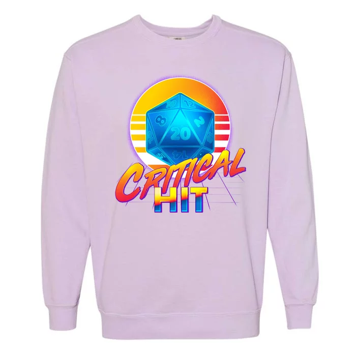 Retro 80's DnD Critical Hit Garment-Dyed Sweatshirt