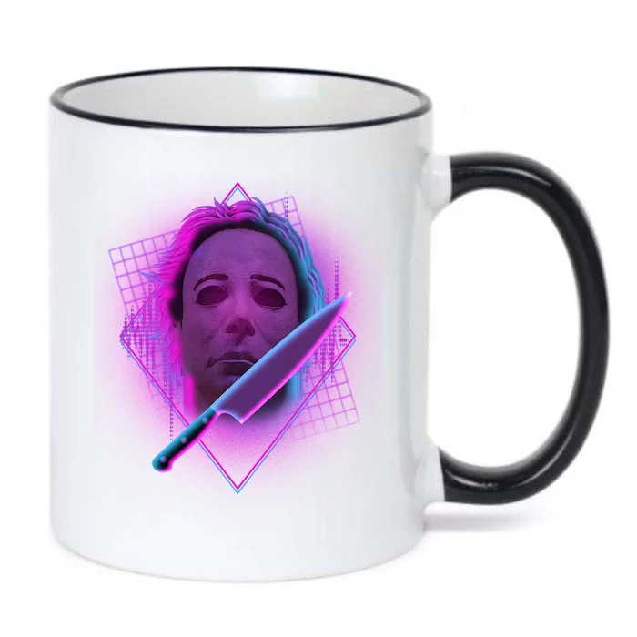 Retro 80's Eighties Myers With Knife Black Color Changing Mug