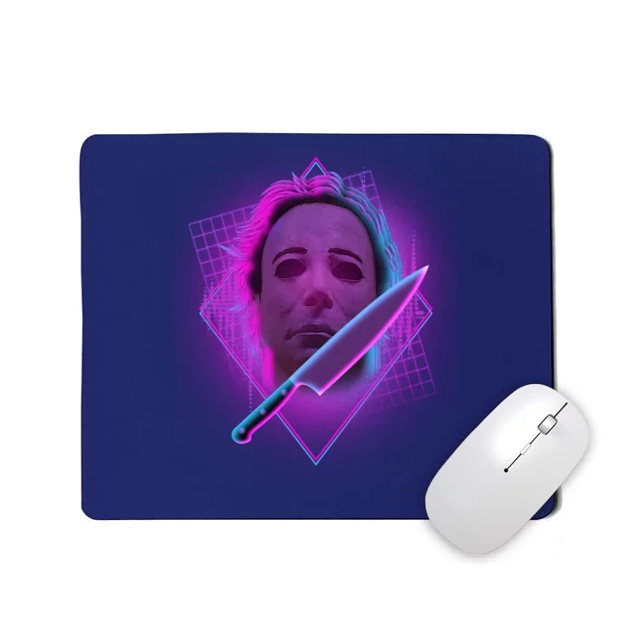 Retro 80's Eighties Myers With Knife Mousepad