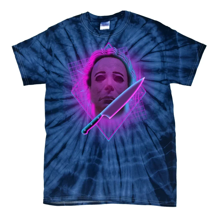 Retro 80's Eighties Myers With Knife Tie-Dye T-Shirt