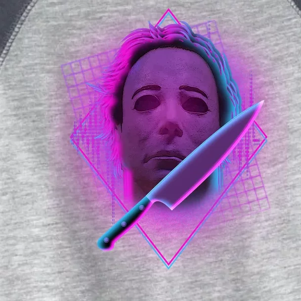 Retro 80's Eighties Myers With Knife Toddler Fine Jersey T-Shirt