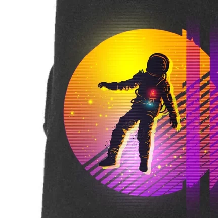 Retro 80's Glitch Astronaut Doggie 3-End Fleece Hoodie