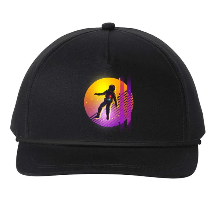 Retro 80's Glitch Astronaut Snapback Five-Panel Rope Hat