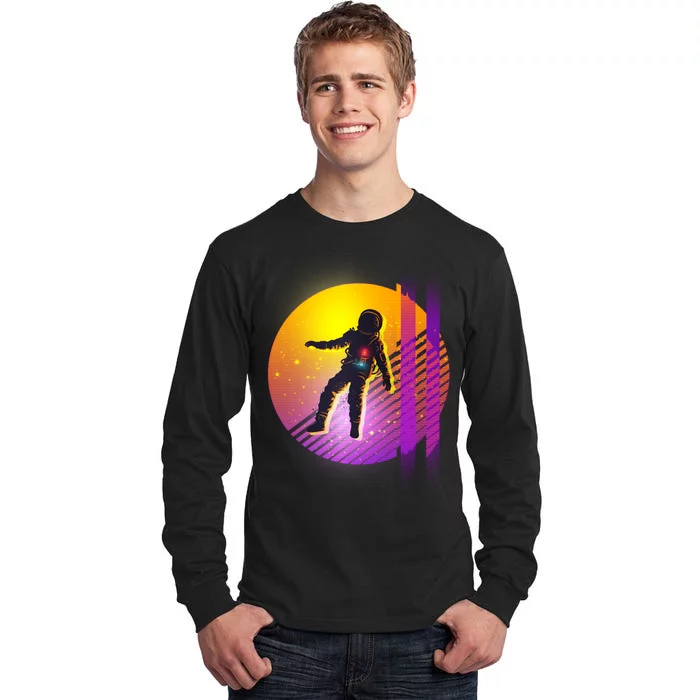 Retro 80's Glitch Astronaut Tall Long Sleeve T-Shirt