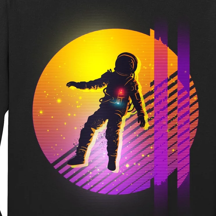 Retro 80's Glitch Astronaut Tall Long Sleeve T-Shirt