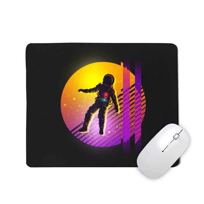 Retro 80's Glitch Astronaut Mousepad