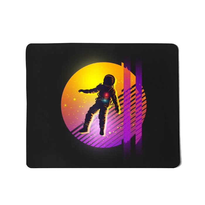 Retro 80's Glitch Astronaut Mousepad