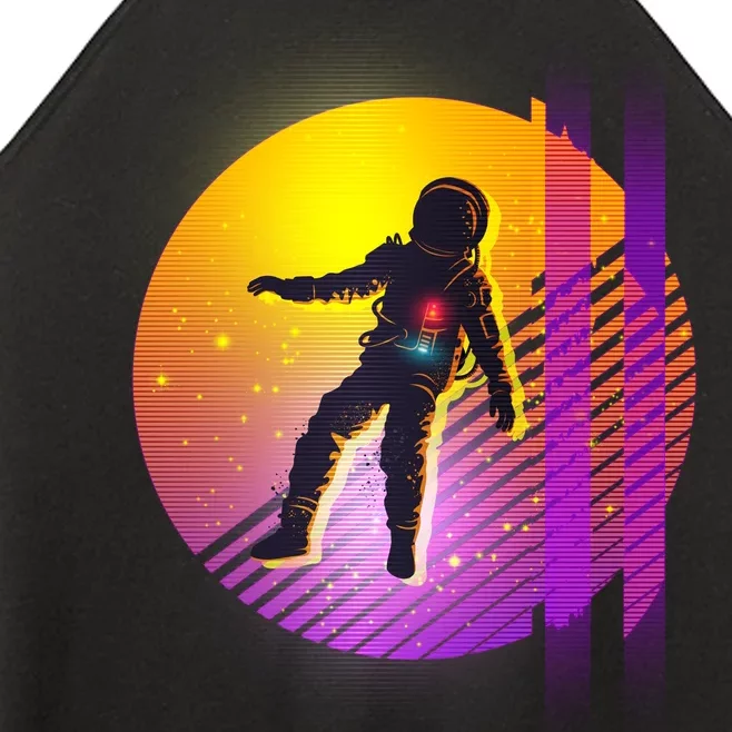 Retro 80's Glitch Astronaut Women’s Perfect Tri Rocker Tank