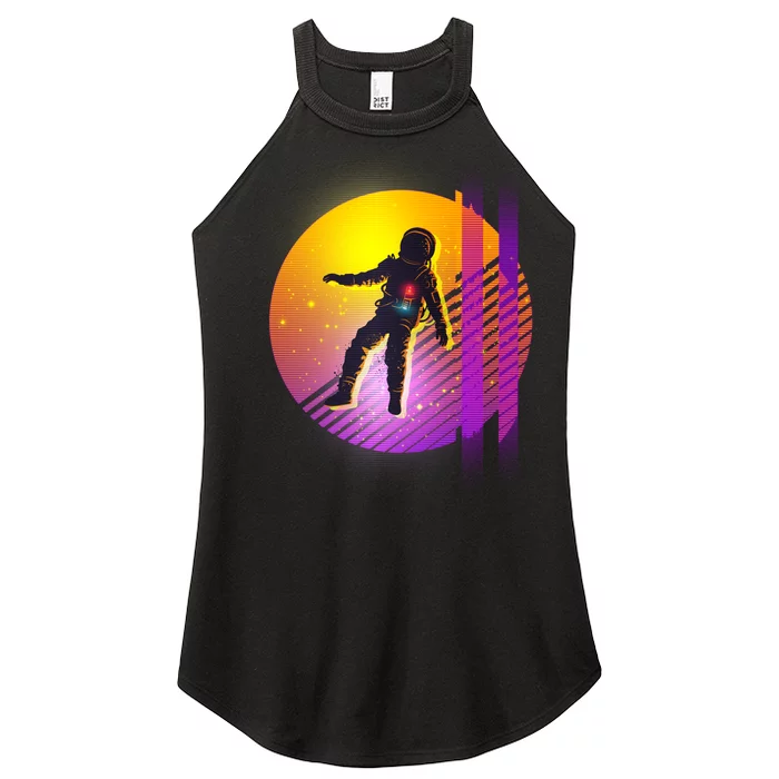 Retro 80's Glitch Astronaut Women’s Perfect Tri Rocker Tank