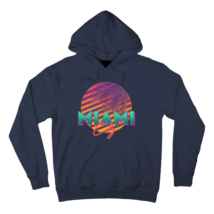 Retro 80's Miami CIty Emblem Hoodie