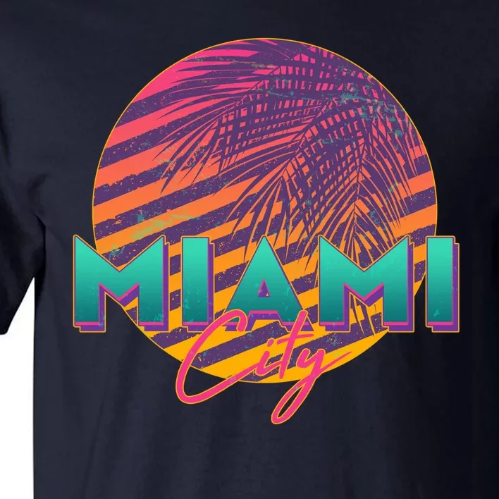 Retro 80's Miami CIty Emblem Tall T-Shirt