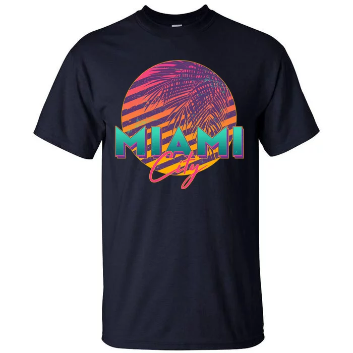 Retro 80's Miami CIty Emblem Tall T-Shirt