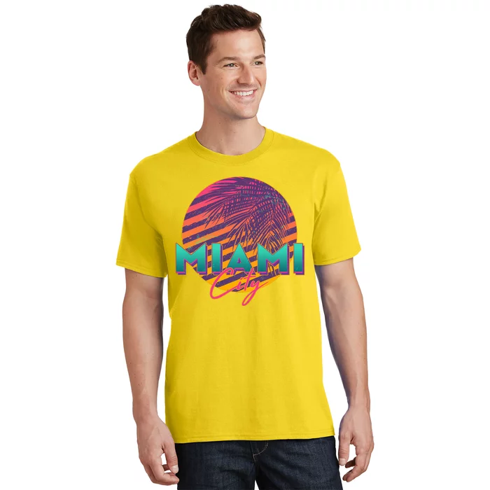 Retro 80's Miami CIty Emblem T-Shirt