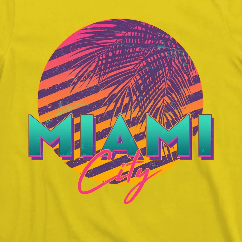 Retro 80's Miami CIty Emblem T-Shirt